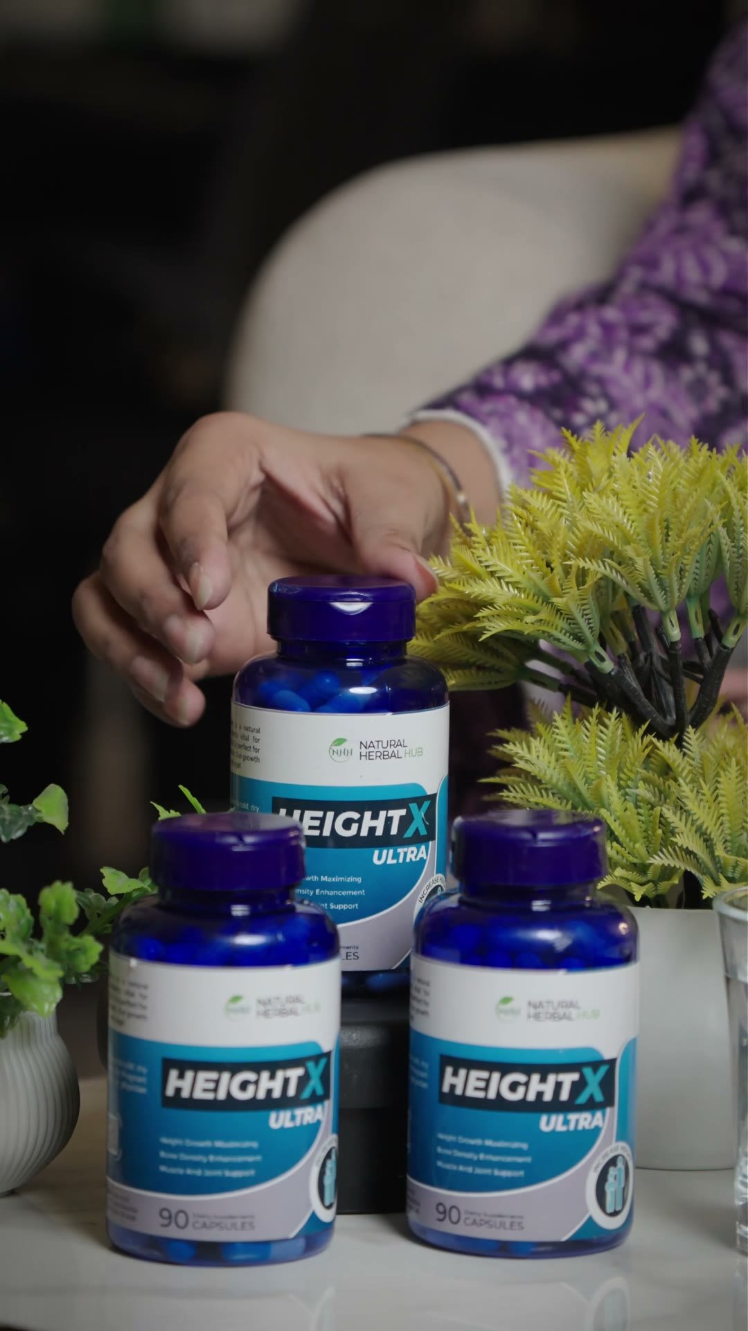 Height Growth campaign for NATURAL HERBAL HUB — HeightX Ultra — Product Hero, Product hero produced by Wegraphers in Islamabad